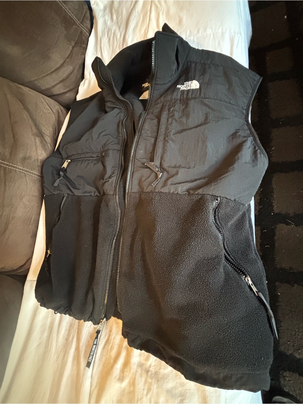 The North Face Black Insulated Fleece-Trim Vest,Polartec vintage sleeveless vest - Picture 8 of 14